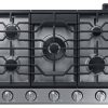 30″ Gas Cooktop 5 Burners, Transitional, Silver, NG/LP