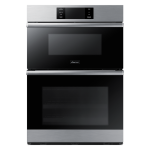 30" Microwave Combination Wall Oven Steam, Contemporary, Silver