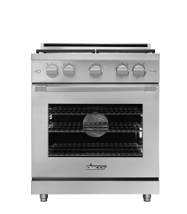 30" Gas Pro-Range 4 Burners, Professional, Silver, NG