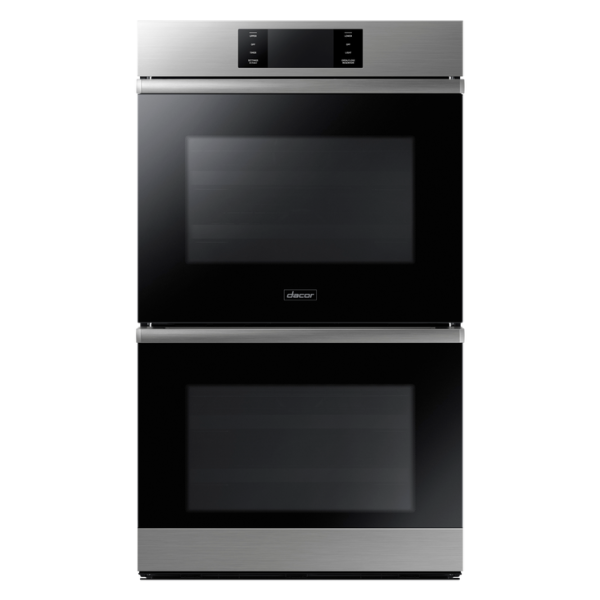 30" Double Wall Oven Steam, Contemporary, Silver