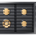 30" Gas Cooktop 4 Burners, Flush, Contemporary, Graphite, NG/LP