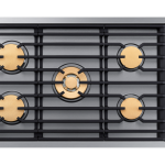 36" Gas Cooktop 5 Burners, Flush, Contemporary, Silver, NG/LP