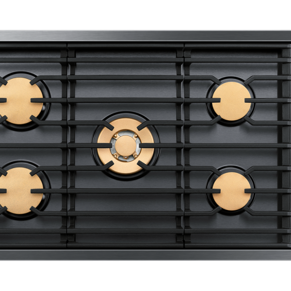 36" Gas Cooktop 5 Burners, Flush, Contemporary, Graphite, NG/LP
