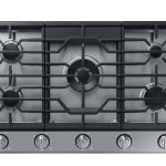36" Gas Cooktop 5 Burners, Transitional, Silver, NG/LP